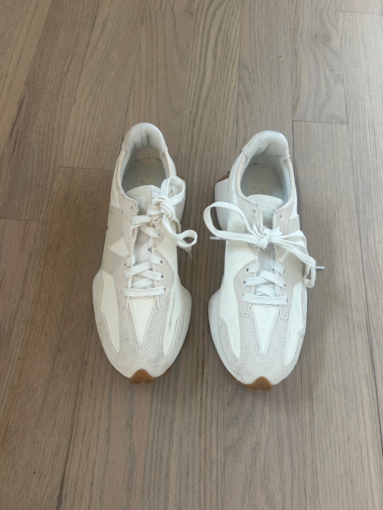 New Balance Women's Cream & White Retro-Style Sneakers